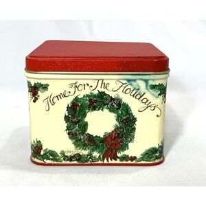Potpourri Press Christmas Wreath Tin Metal‎ Vintage Home for the Holidays
